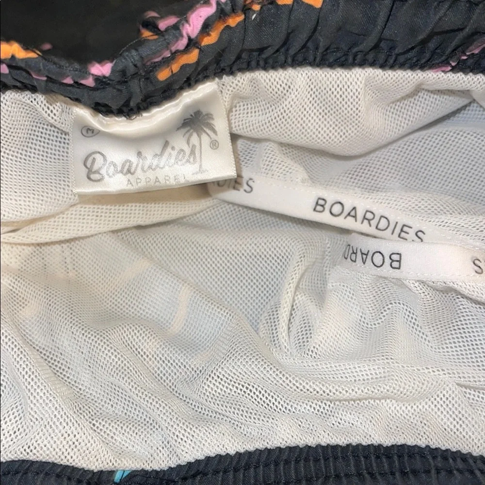 Boardies Black Swim Shorts‎ with Abstract Design